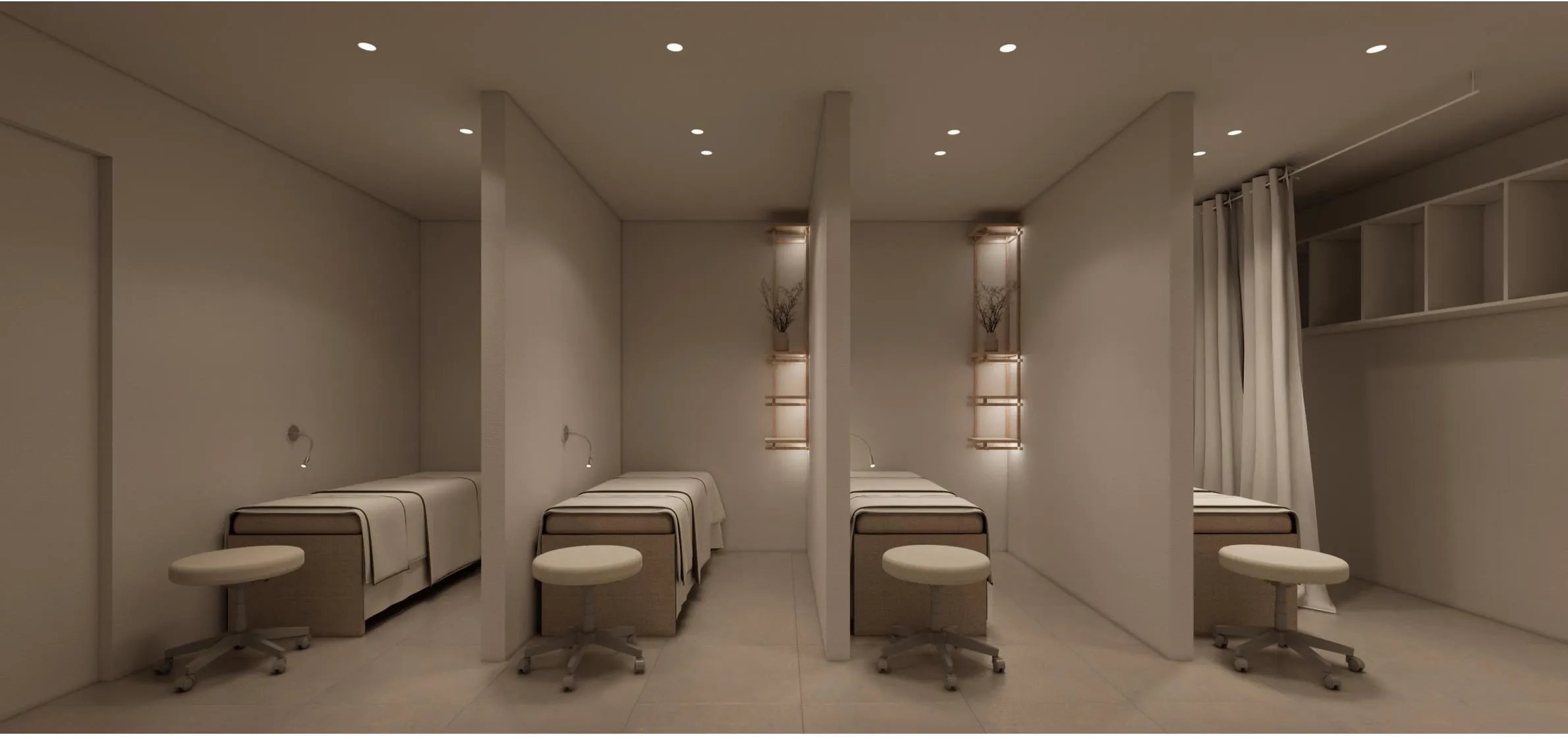 The multi-treatment room at Kind Global Clinic Myeongdong, used when several staged treatments run within one visit.