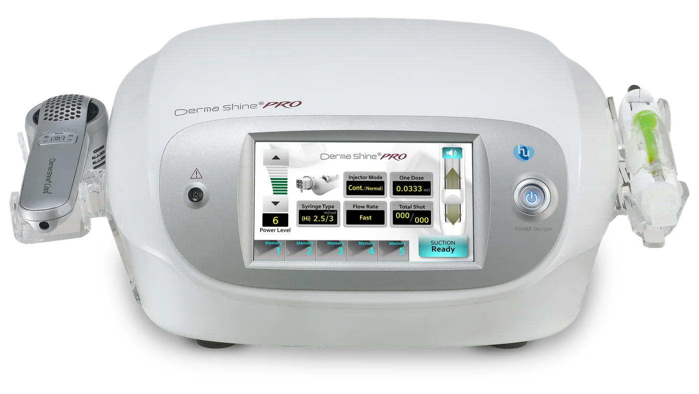The DermaShine Pro multi-needle injector by Huons Meditech, installed at Kind Global Clinic Myeongdong.